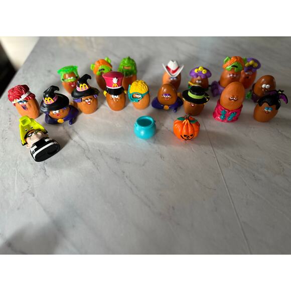 Vintage Chicken Nugget Happy Meal Buddies Assorted Lot Accessories Hats Costume - Picture 2 of 5